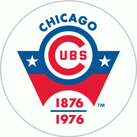 Chicago Cubs 1976 Anniversary Logo iron on paper